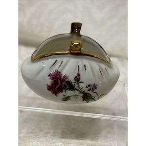 Vintage Purse Bag Porcelain Trinket Or Toothpick Holder‎ Japan 1960s Kitschy